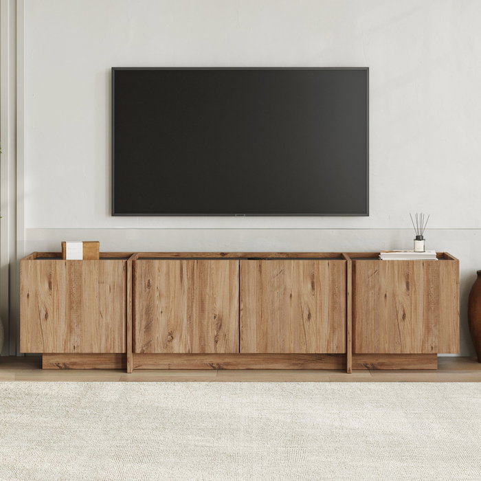 Nordure Lowen Soporte de TV Pino Atlántico y Antracita